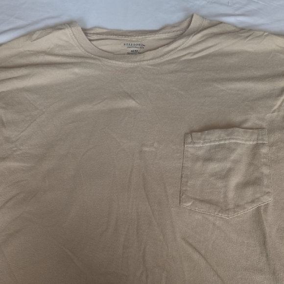 Stafford Beige Short Sleeve Men's Tee - Picture 1 of 4